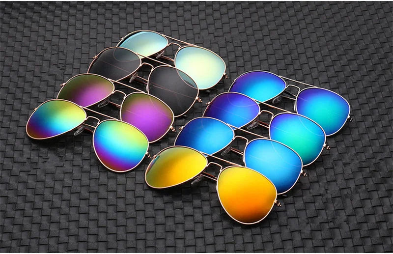 Lunettes de Soleil Mix Aviateur avec Monture en Métal