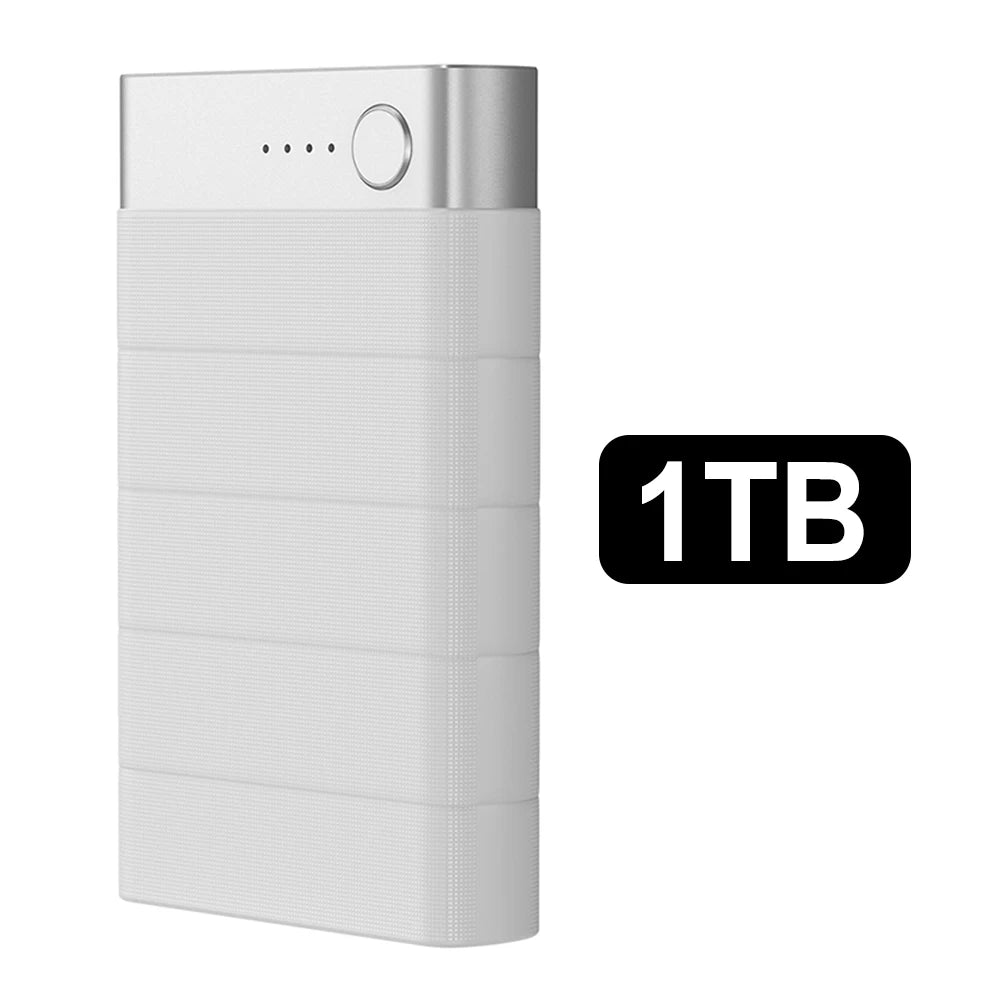 Disque Dur Externe 500G/1TB avec Batterie Portable - Stockage et Recharge pour Android & iOS