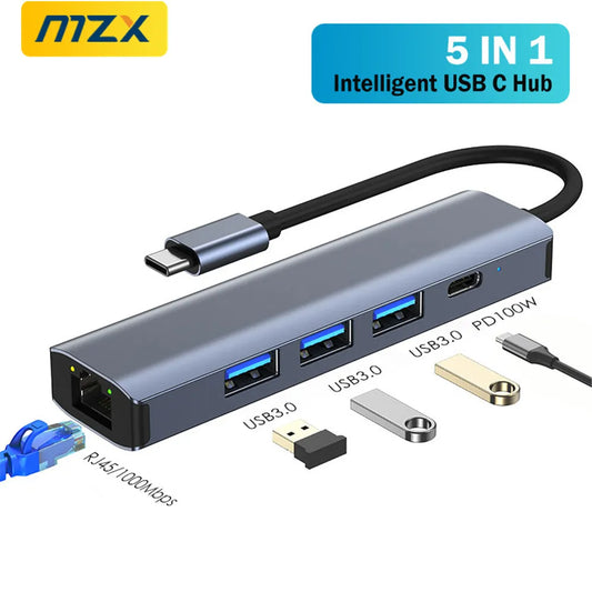 Hub USB-C MZX USB-C 3.0 Multi Hub Docking Station