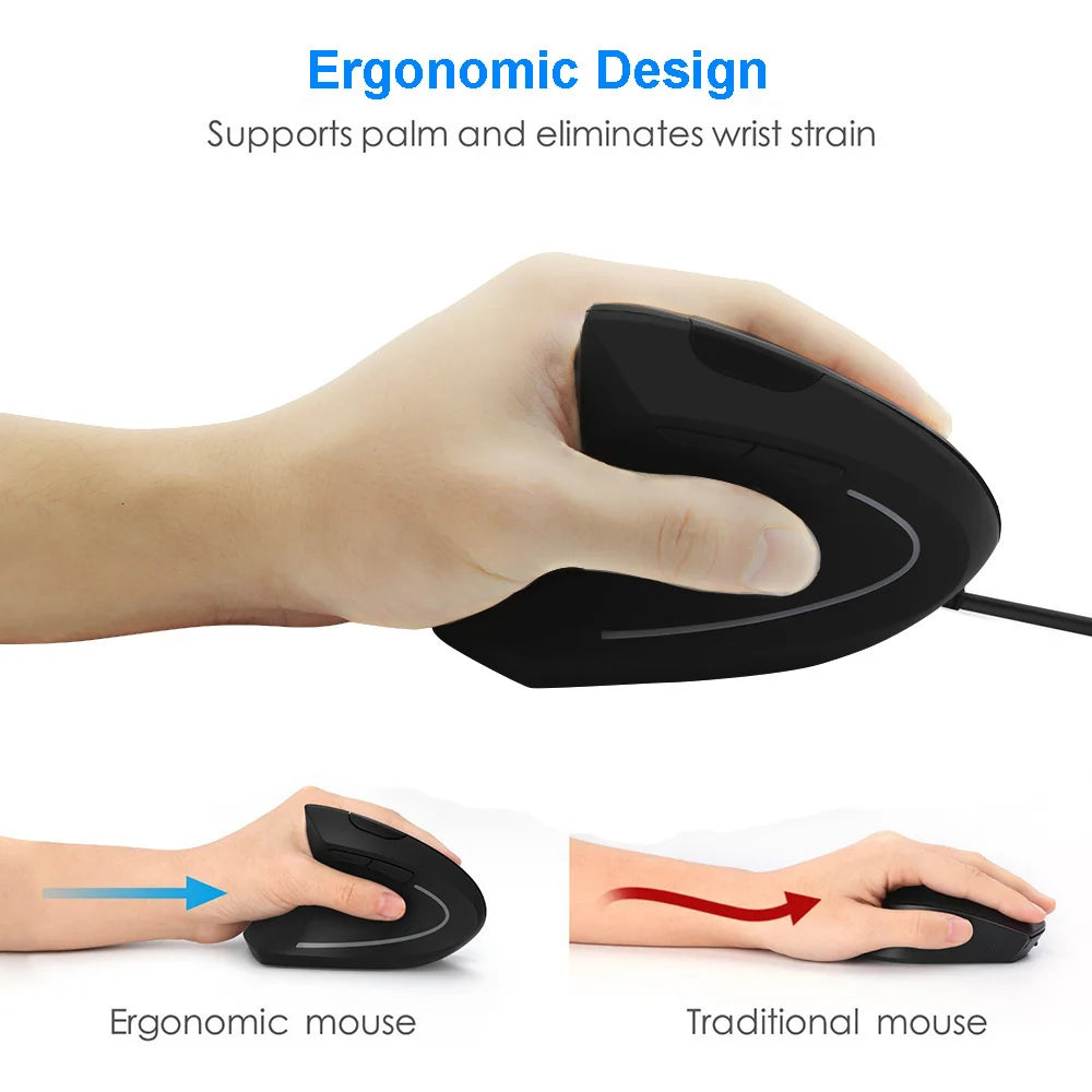 Souris Ergonomique Filaire pour Gauchers