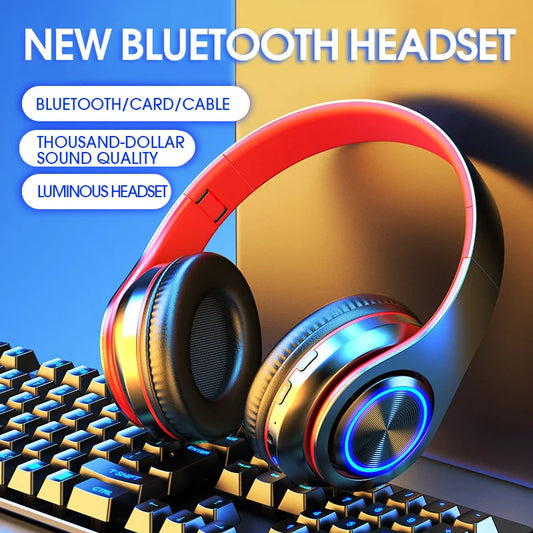 Casque/Écouteurs Bluetooth Pliable HiFi - Son Stéréo et Confort Inégalé