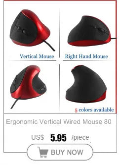 Souris Ergonomique Filaire pour Gauchers