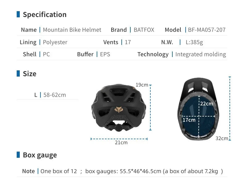 Casque de Vélo BATFOX MA057-198