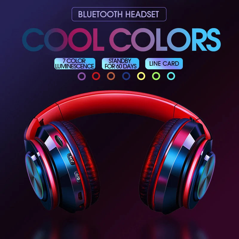 Casque/Écouteurs Bluetooth Pliable HiFi - Son Stéréo et Confort Inégalé