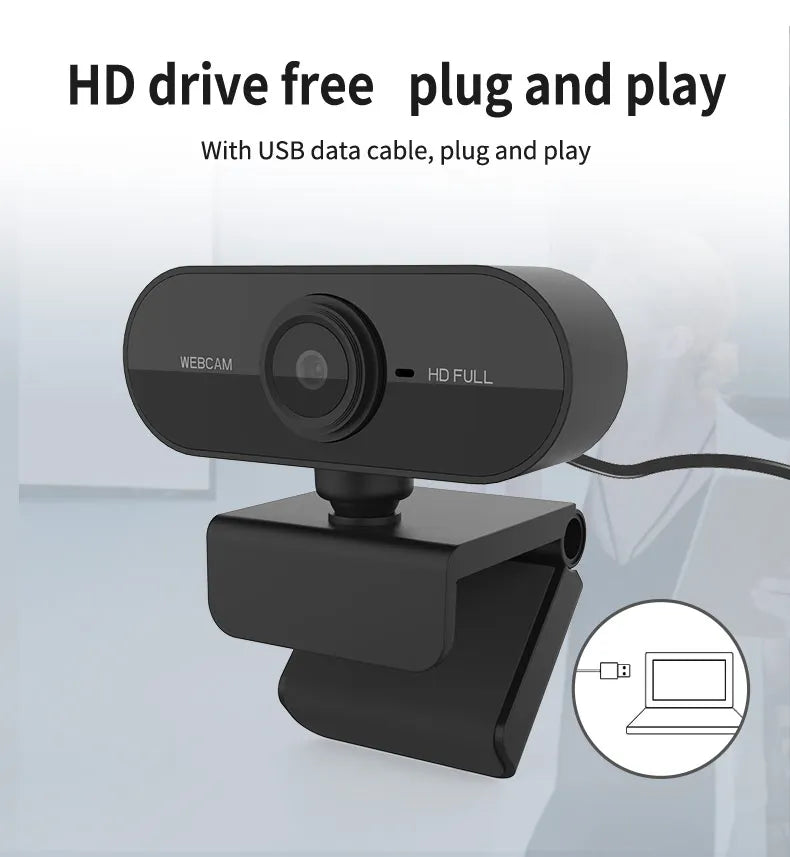 Webcam Caméra 1080P Full HD - Clarté et Polyvalence pour Vos Appels Vidéo