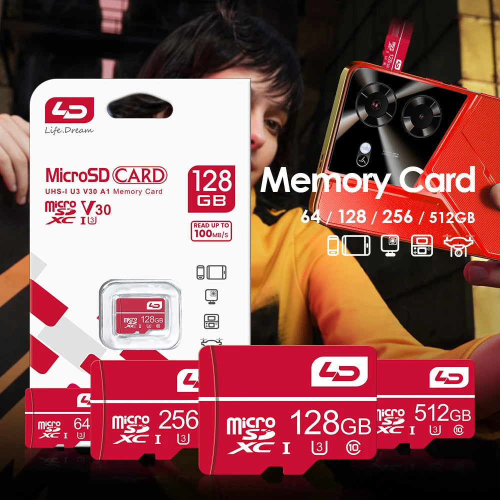 Carte MicroSD LD 1 128GB - Stockage Ultra Rapide pour Tous Vos Apparei