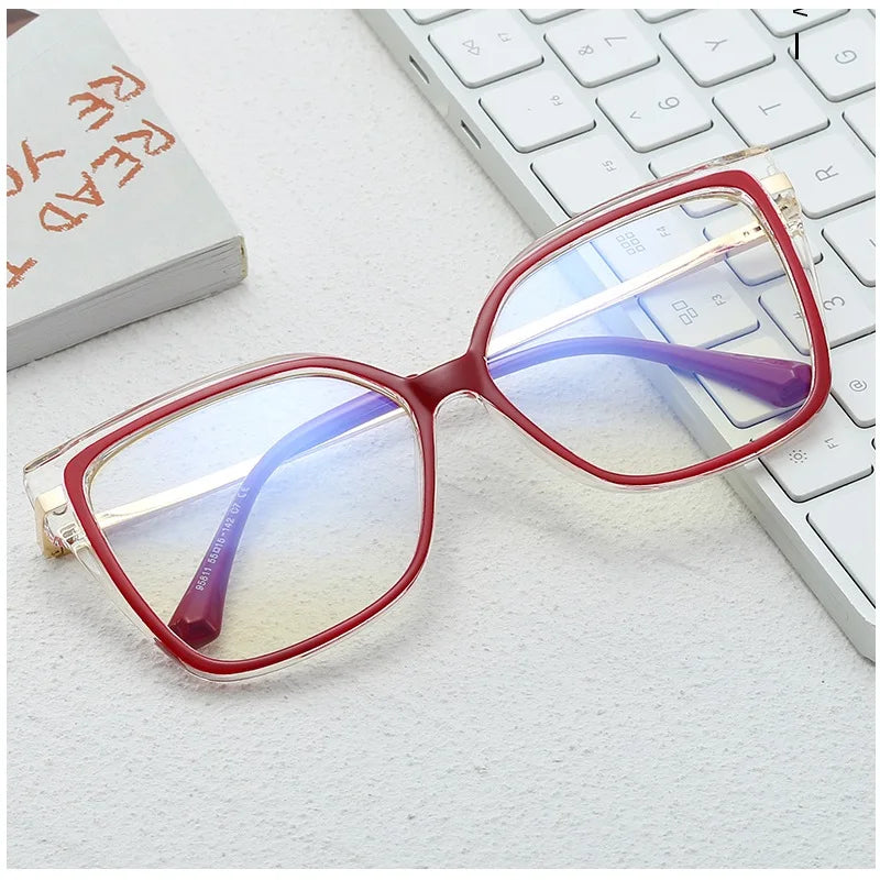 Lunettes de Lecture Carrées Rétro pour Femme avec Lentilles Anti-Lumière Bleue