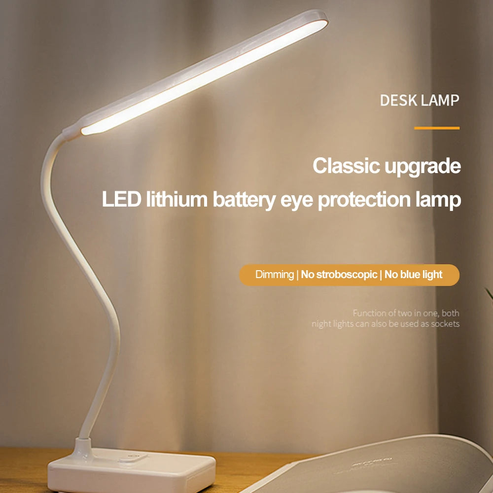 Lampe de Table LED Rechargeable - Lumière Douce et Réglable pour Lecture et Travail